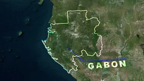Gabon Map Animation Video stock 273308022