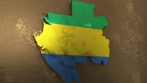 Gabon Map Stock Footage 279127309