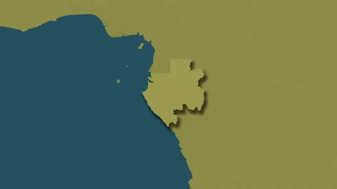 Gabon map - glide. Shadow. Pattern. Stock Footage 148196494