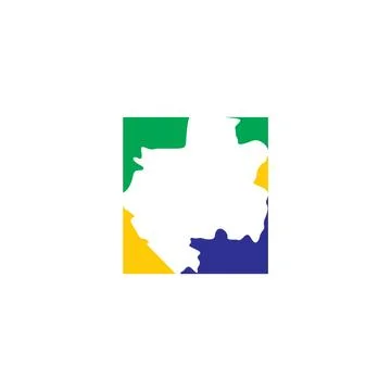 Gabon map logo icon vector sign element Stock-Illustration