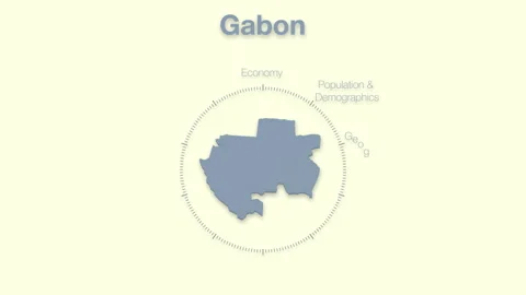 Gabon MAP revealingmotion graphics data elements Stock Footage 339858432