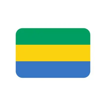 Gabon vector flag isolated on white background Stock Illustration