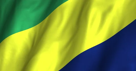 Gabon waving flag 4K Stock Footage 50550079