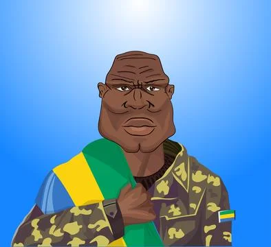Gabonese soldier Stock Illustration