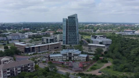 Gaborone, Botswana BDC Drone Video Video stock 133121522
