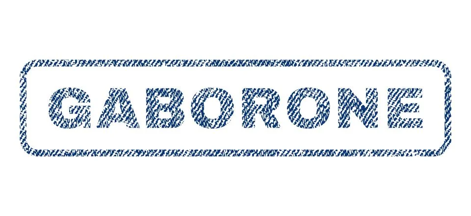 Gaborone Textile Stamp Stock Illustration