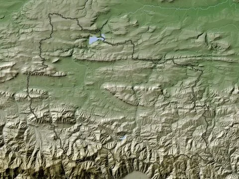 Gabrovo, Bulgaria. Elevation map colored in wiki style with lakes and rivers Stock Illustration