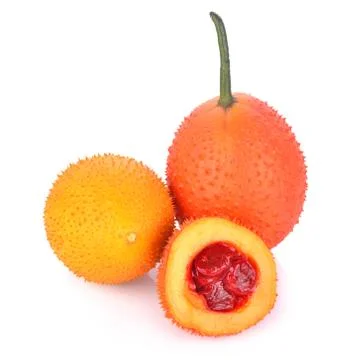 Gac fruit on white background Stock Photos