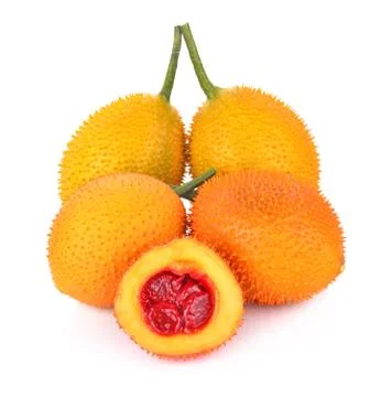 Gac fruit on white background Stock Photos