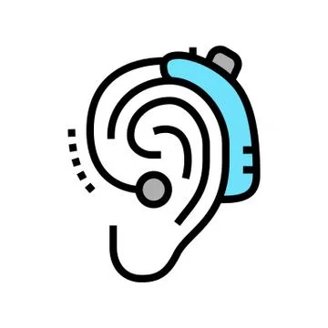 Gadget for deaf color icon vector illustration 스톡 일러스트
