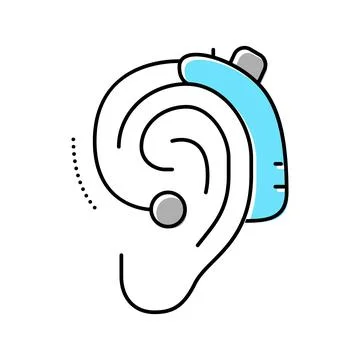 Gadget for deaf color icon vector illustration Illustrazione stock