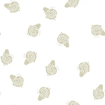 Gadget for deaf glyph seamless pattern Stock Illustration