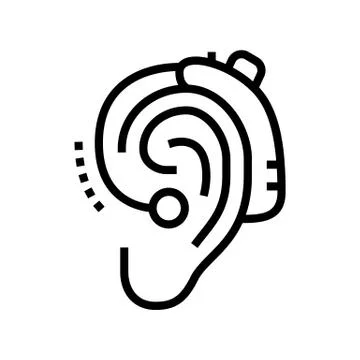 Gadget for deaf line icon vector illustration イラスト素材