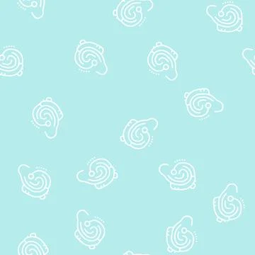 Gadget for deaf line seamless pattern Stock Illustration
