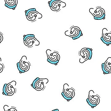 Gadget for deaf vector seamless pattern Stock Illustration