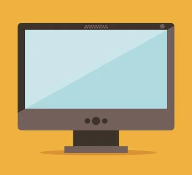 Gadget design over yellow background, vector illustration Illustrazione stock