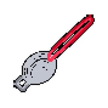 Gadget egg separator tool pixel art vector illustration Stock Illustration