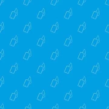 Gadget in fire pattern vector seamless blue Stockillustratie