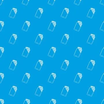 Gadget in glued reparation pattern vector seamless blue Stock Illustration