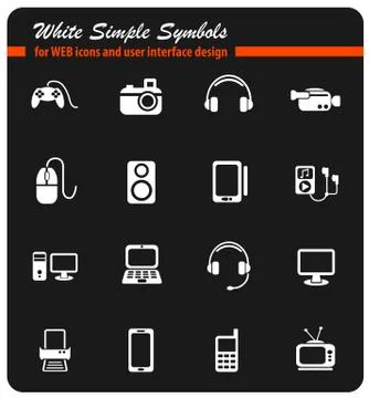 Gadget icon set Stock Illustration
