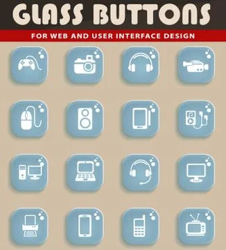 Gadget icon set Stockillustratie