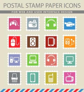 Gadget icon set Stockillustratie