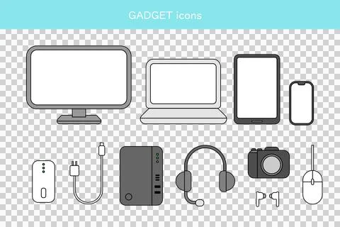 Gadget Icon Set Stock Illustration