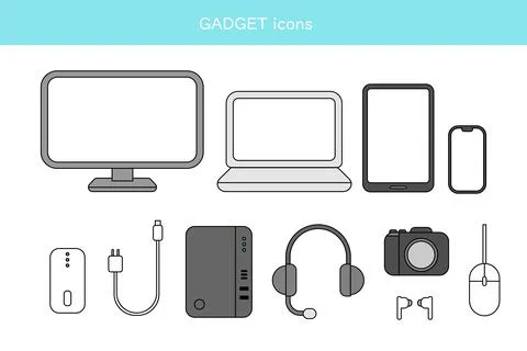 Gadget Icon Set Stock Illustration