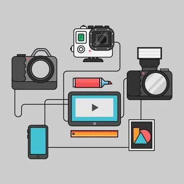 Gadget icons Stock Illustration