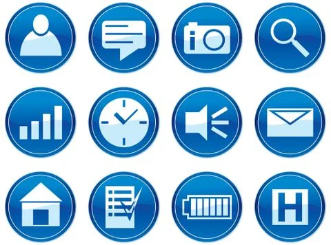 Gadget icons set. Illustrazione stock