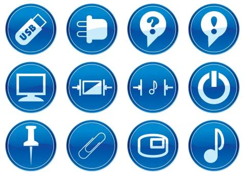 Gadget icons set. Stock Illustration