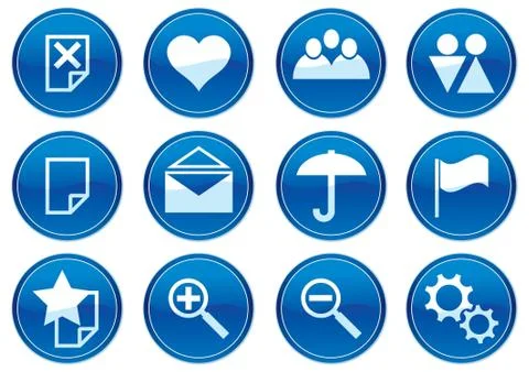 Gadget icons set. Illustrazione stock