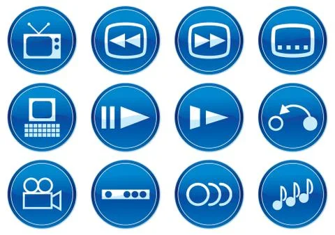 Gadget icons set. Illustrazione stock