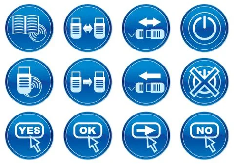 Gadget icons set. Illustrazione stock