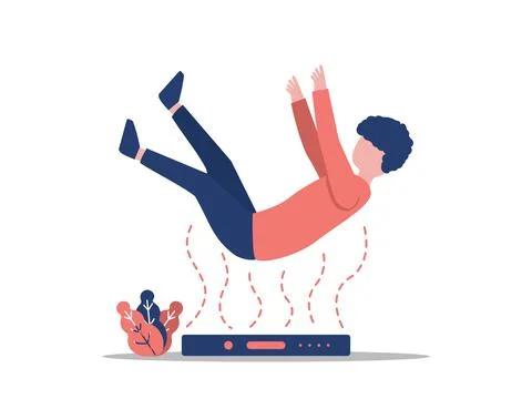 Gadget with man Stock Illustration