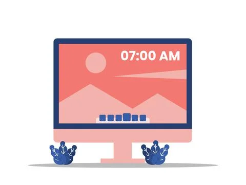 Gadget with man Stock Illustration