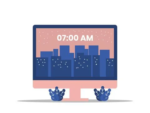 Gadget with man Stock Illustration