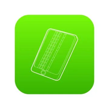 Gadget matrix screen deffect icon green vector Stock Illustration