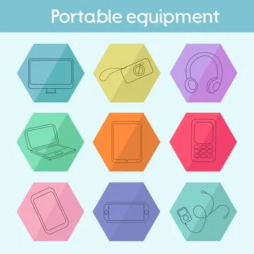 Gadget modern flat icon vector illustration Stock Illustration