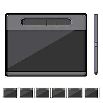 Gadget pen display cartoon vector graphic Stock-Illustration