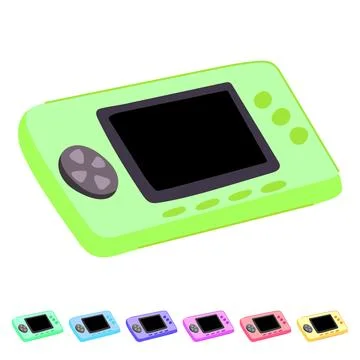 Gadget portable gaming device vector cartoon graphic Stock Illustration