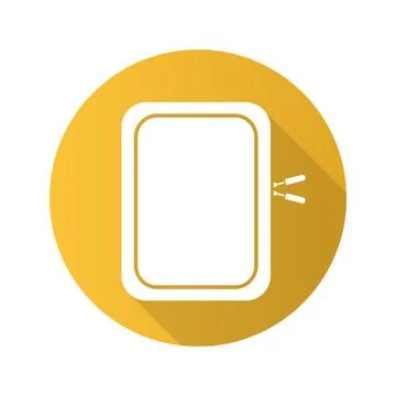 Gadget protective case. Flat design long shadow icon Stock Illustration