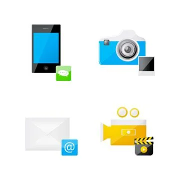 Gadget set Stock Illustration
