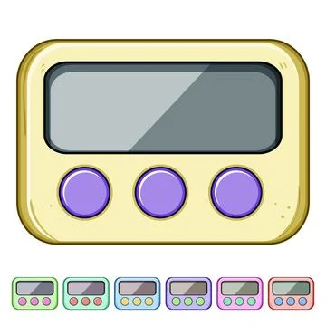 Gadget shower timer cartoon vector graphic 库存插图