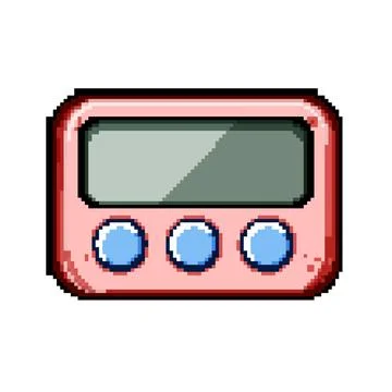 Gadget shower timer pixel art vector illustration Stock Illustration