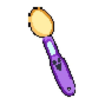 Gadget smart spoon pixel art vector illustration Stock Illustration