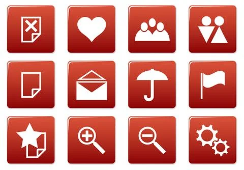 Gadget square icons set. Stock Illustration