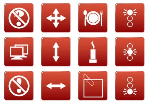 Gadget square icons set. Stock Illustration
