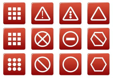 Gadget square icons set. Stock Illustration