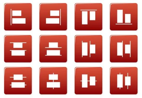 Gadget square icons set. Stock Illustration